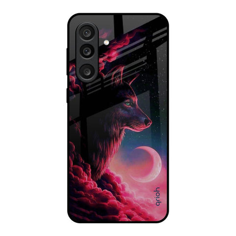 Moon Wolf Glass Case for Samsung Galaxy M56 5G