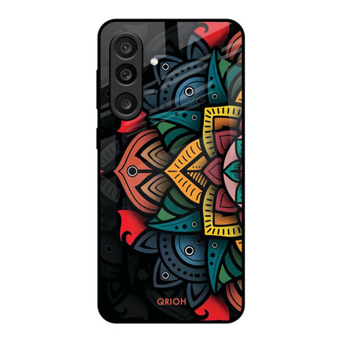 Retro Gorgeous Flower Glass Case for Samsung Galaxy M56 5G