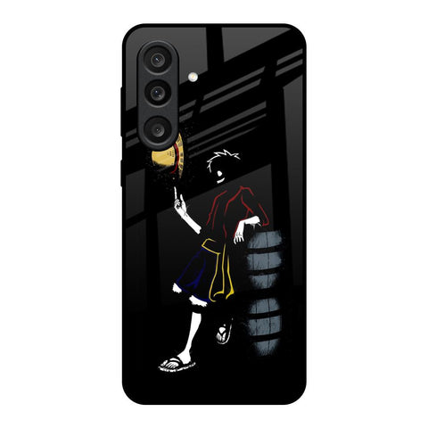 Luffy Line Art Glass Case for Samsung Galaxy M56 5G