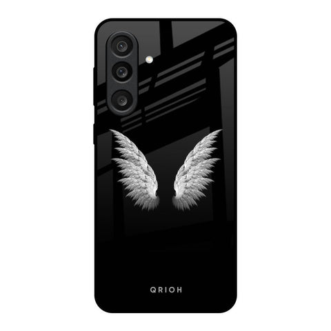 White Angel Wings Glass Case for Samsung Galaxy M56 5G