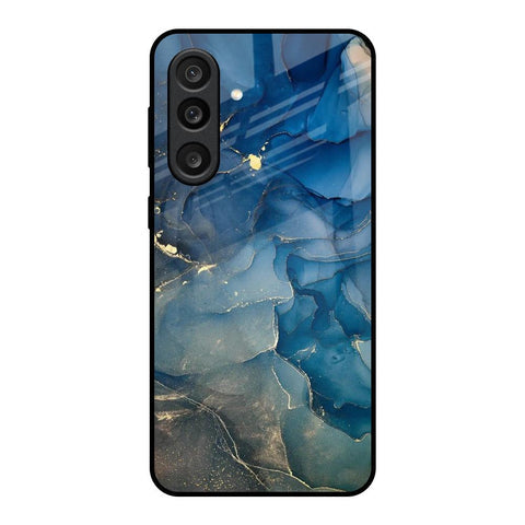 Blue Cool Marble Glass Case for Samsung Galaxy M56 5G