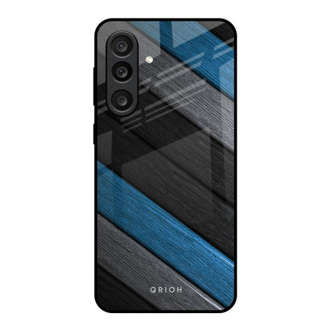 Multicolor Wooden Effect Glass Case for Samsung Galaxy M56 5G