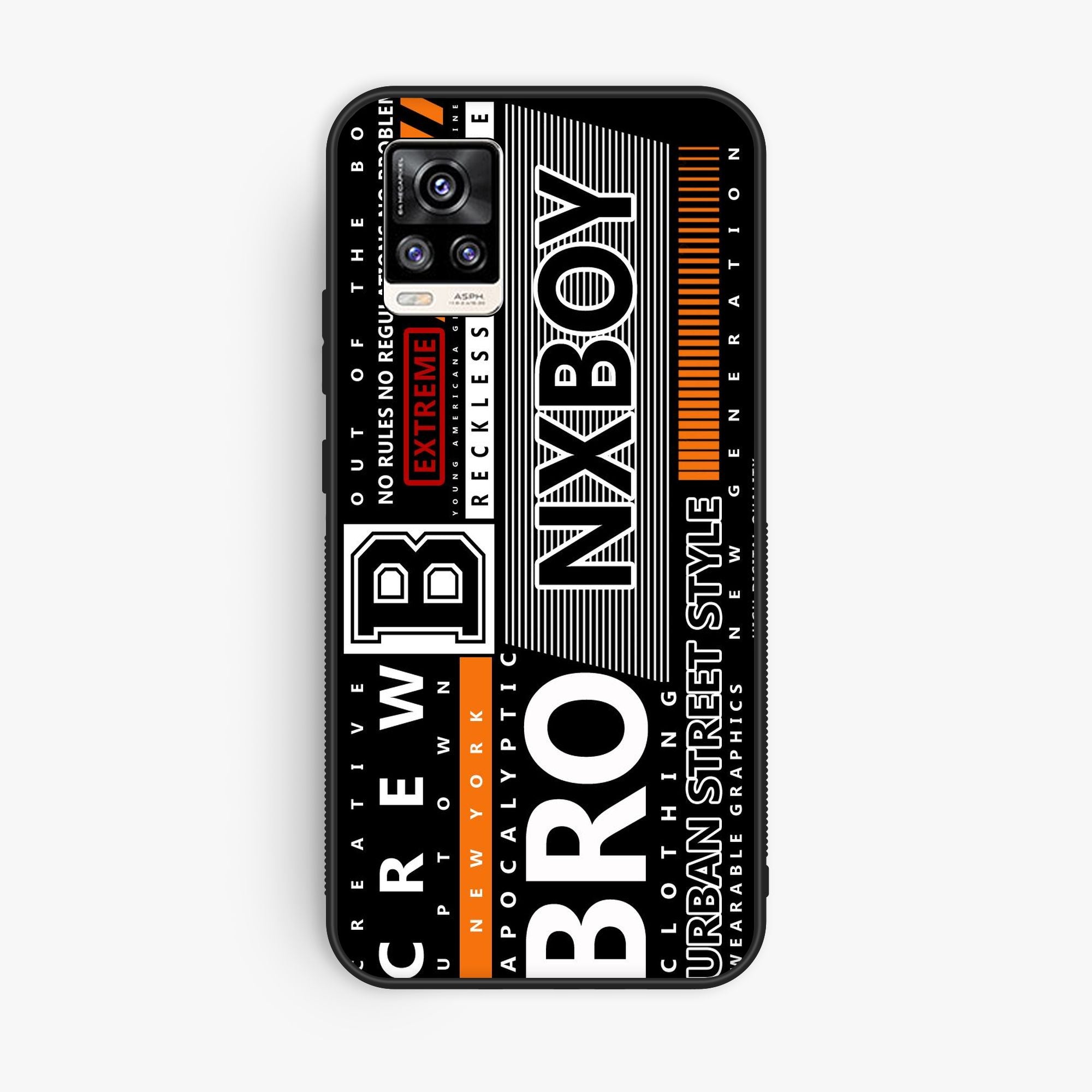 Vivo V20 A Black And White Logo - Premium Glossy Phone Case