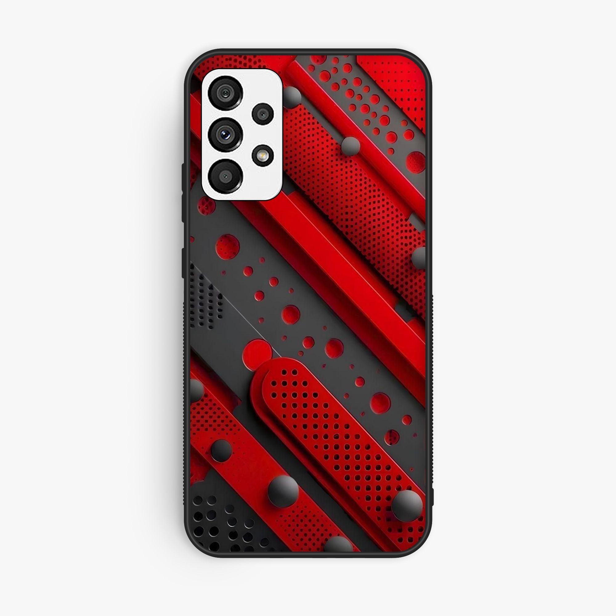 Samsung Samsun A72 Red Tech Premium Glossy Phone Case