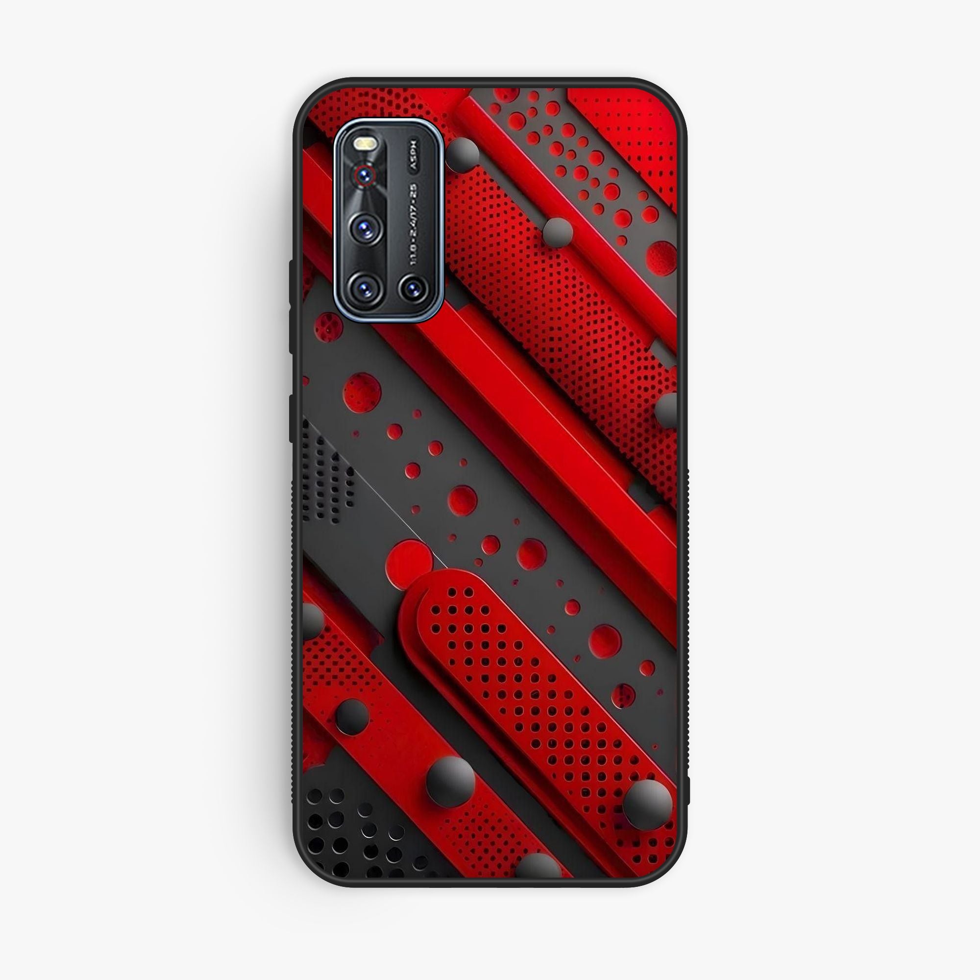 Vivo V19 Red Tech - Premium Glossy Phone Case