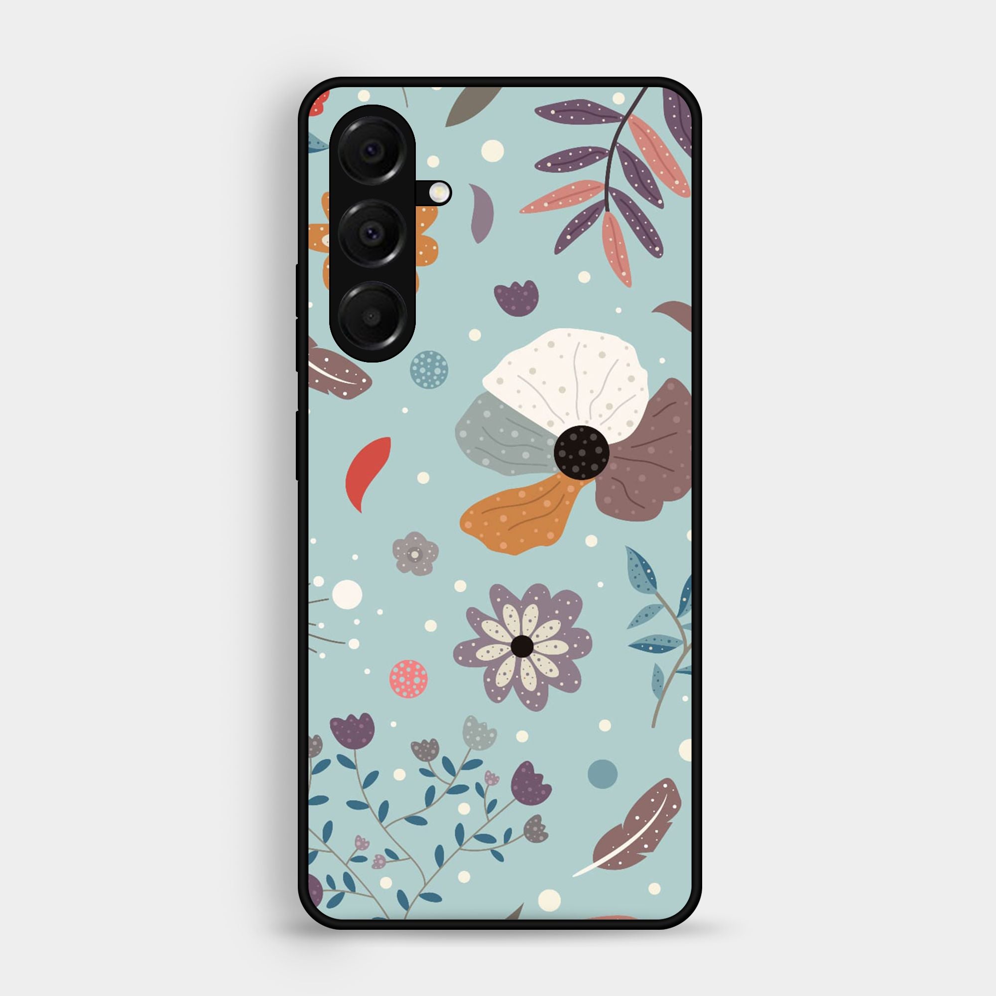 Samsung Samsung Galaxy A05s Floral Series Design 5 Premium Metal Printed soft Bumper shock Proof Case