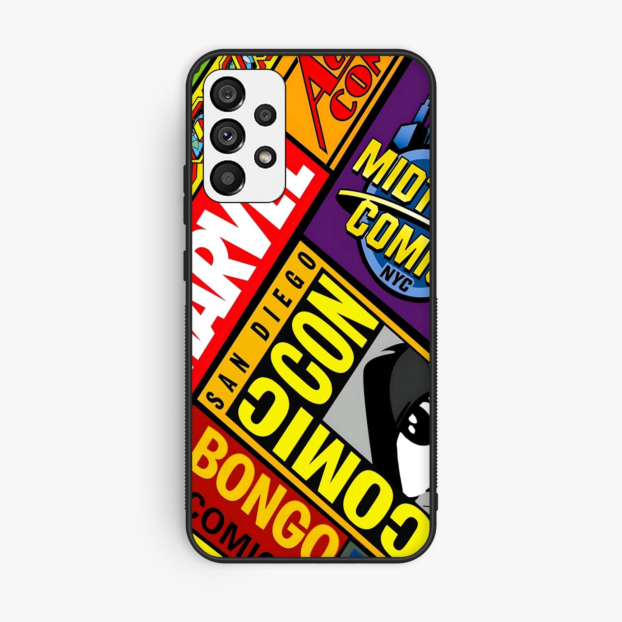Samsun A72 A Bunch Of Comics On Premium Metal Printed Soft Bumper Shock Proof Case