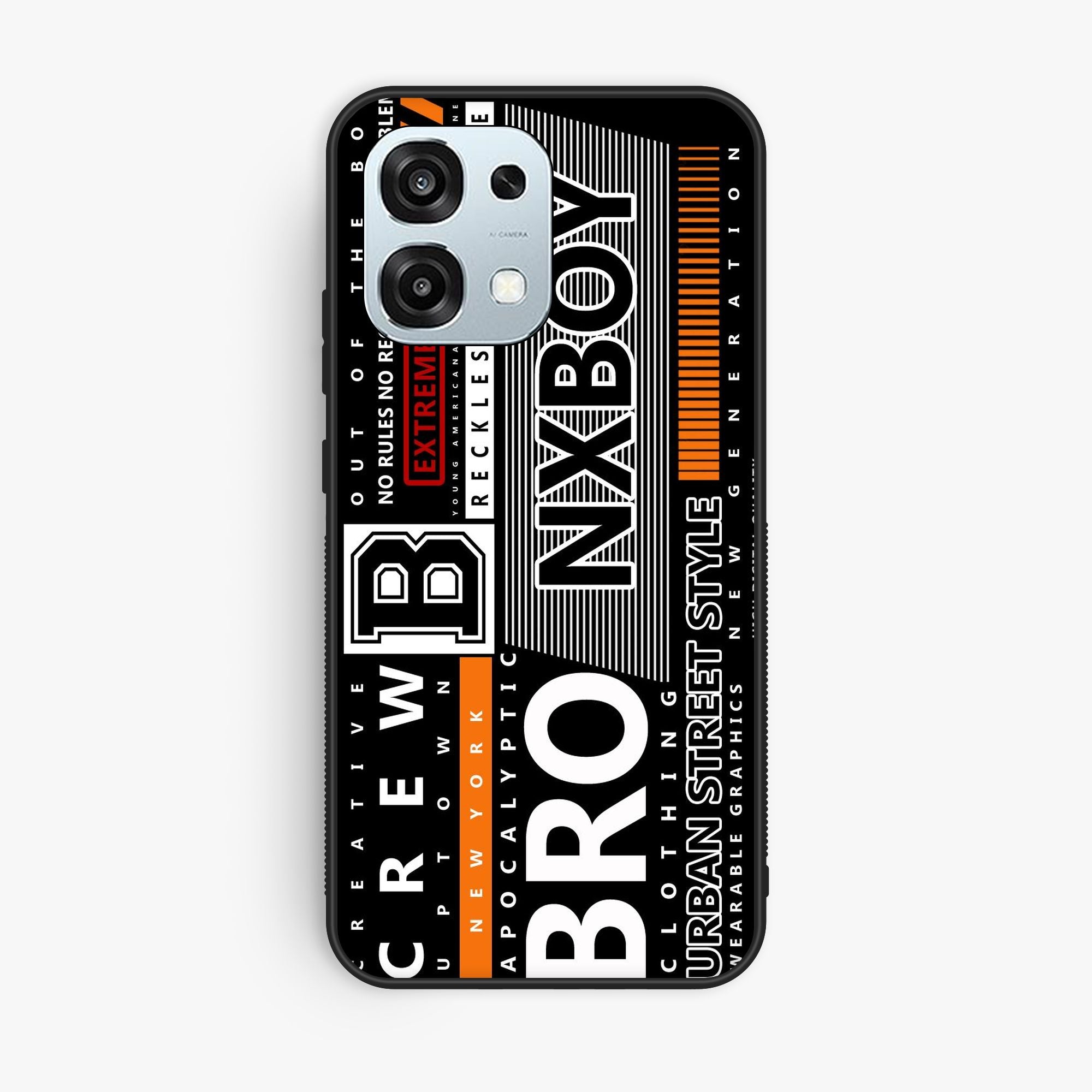 Oppo A6 Pro - A Black And White Logo - Premium Glossy Phone Case