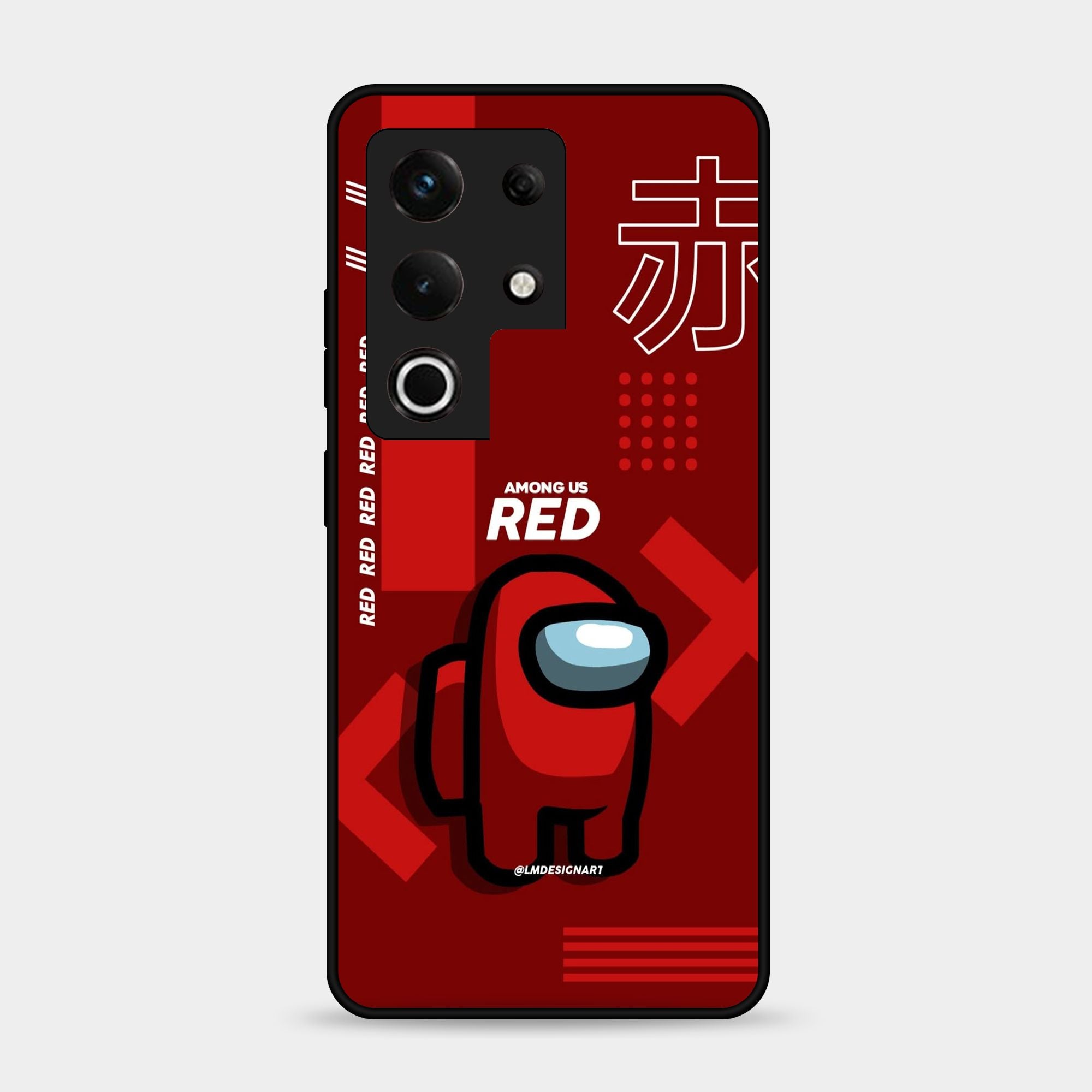 Itel S25 Ultra - A Red Robot With Background - Premium Glossy Phone Case