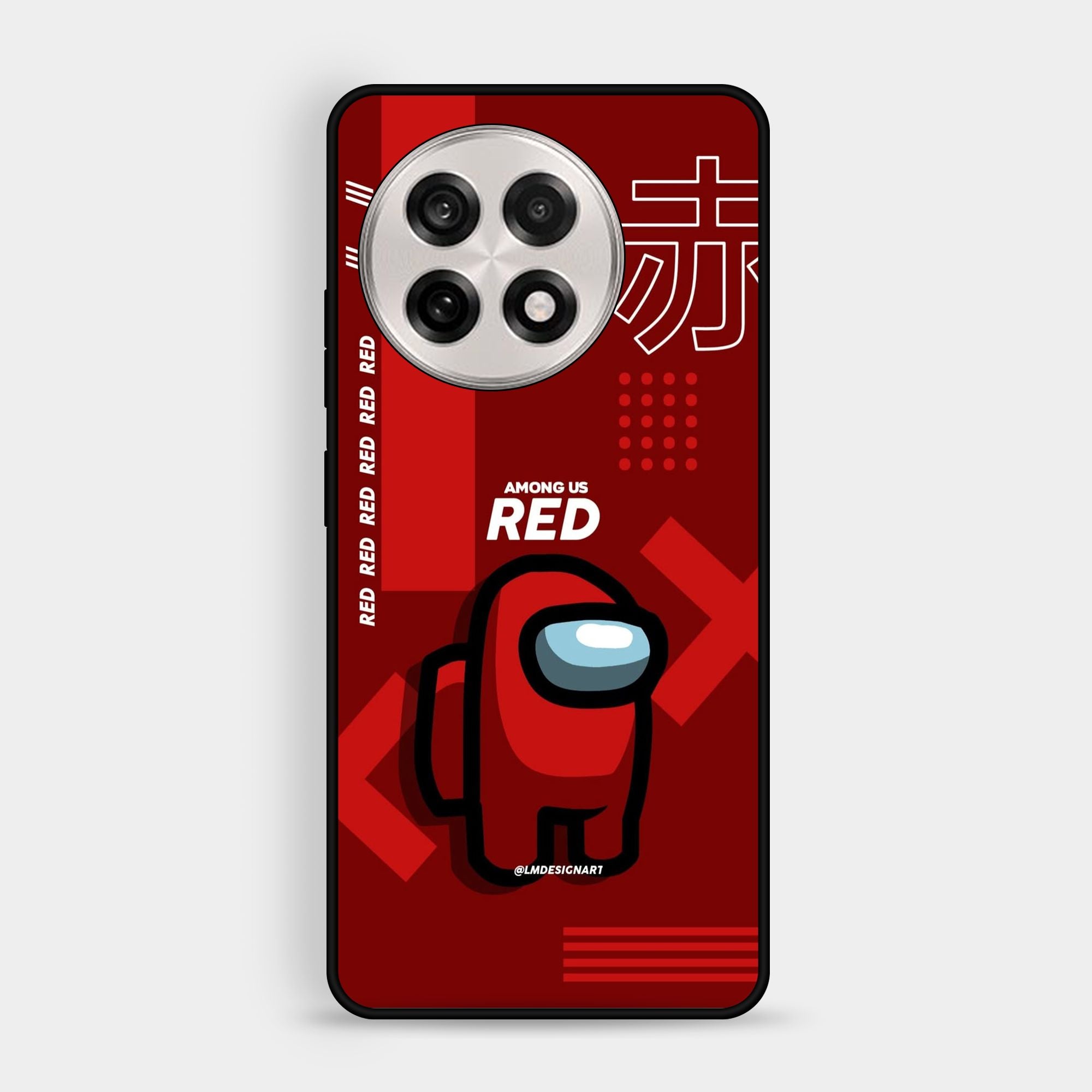 OnePlus 13R - A Red Robot With Background - Premium Glossy Phone Case
