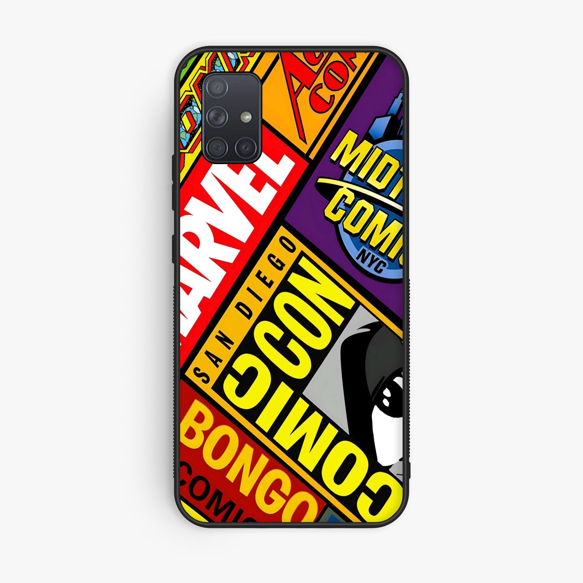 Samsung Galaxy A51 A Bunch Of Comics On Premium Metal Printed Soft Bumper Shock Proof Case