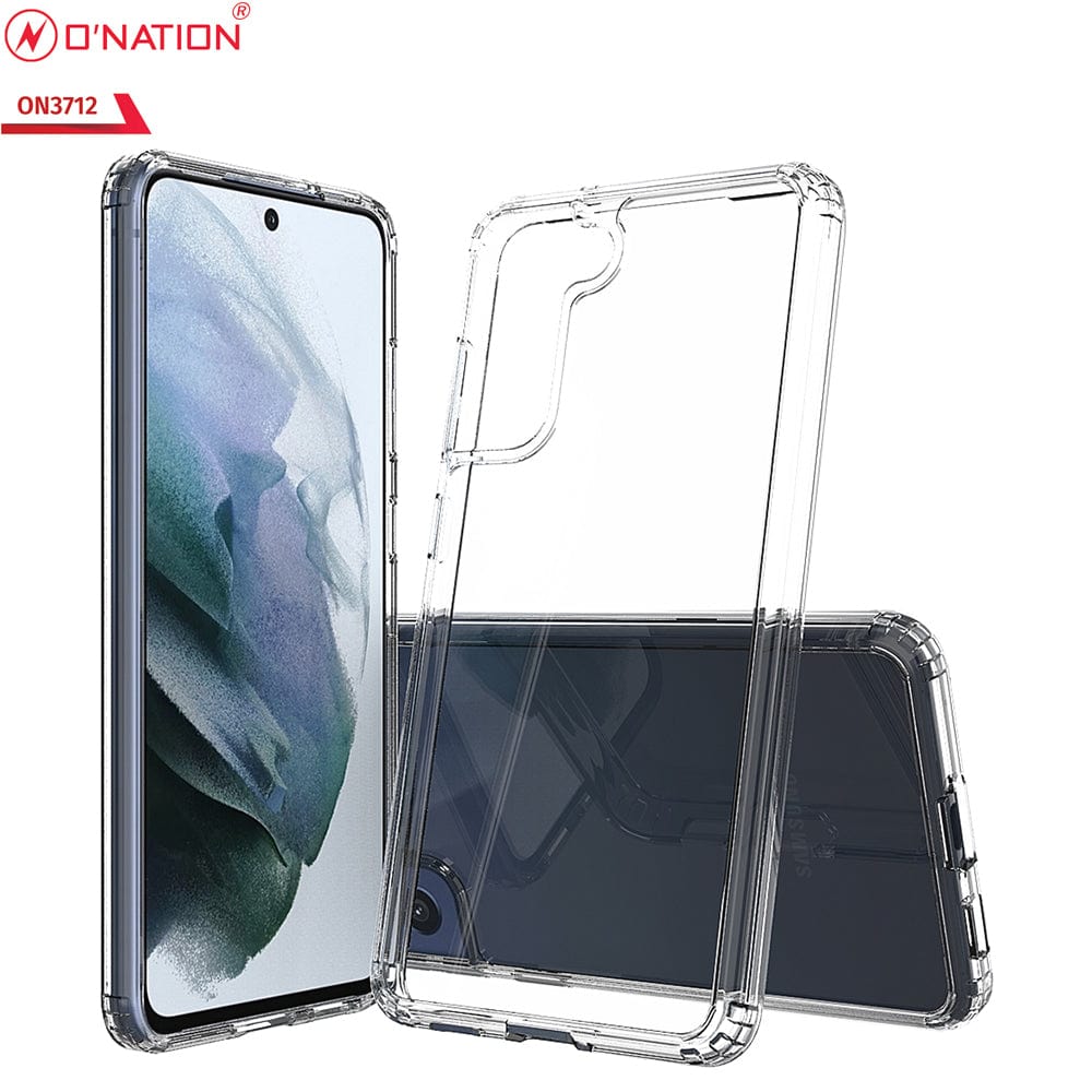 Samsung Galaxy S21 FE 5G Cover - ONation Crystal Series - Premium Quality Clear Case No Yellowing Back With Smart Shockproof Cushions