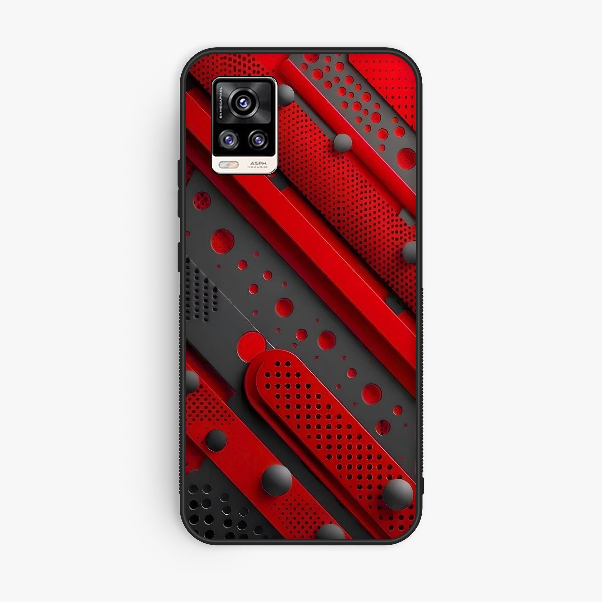 Vivo V20 Red Tech - Premium Glossy Phone Case