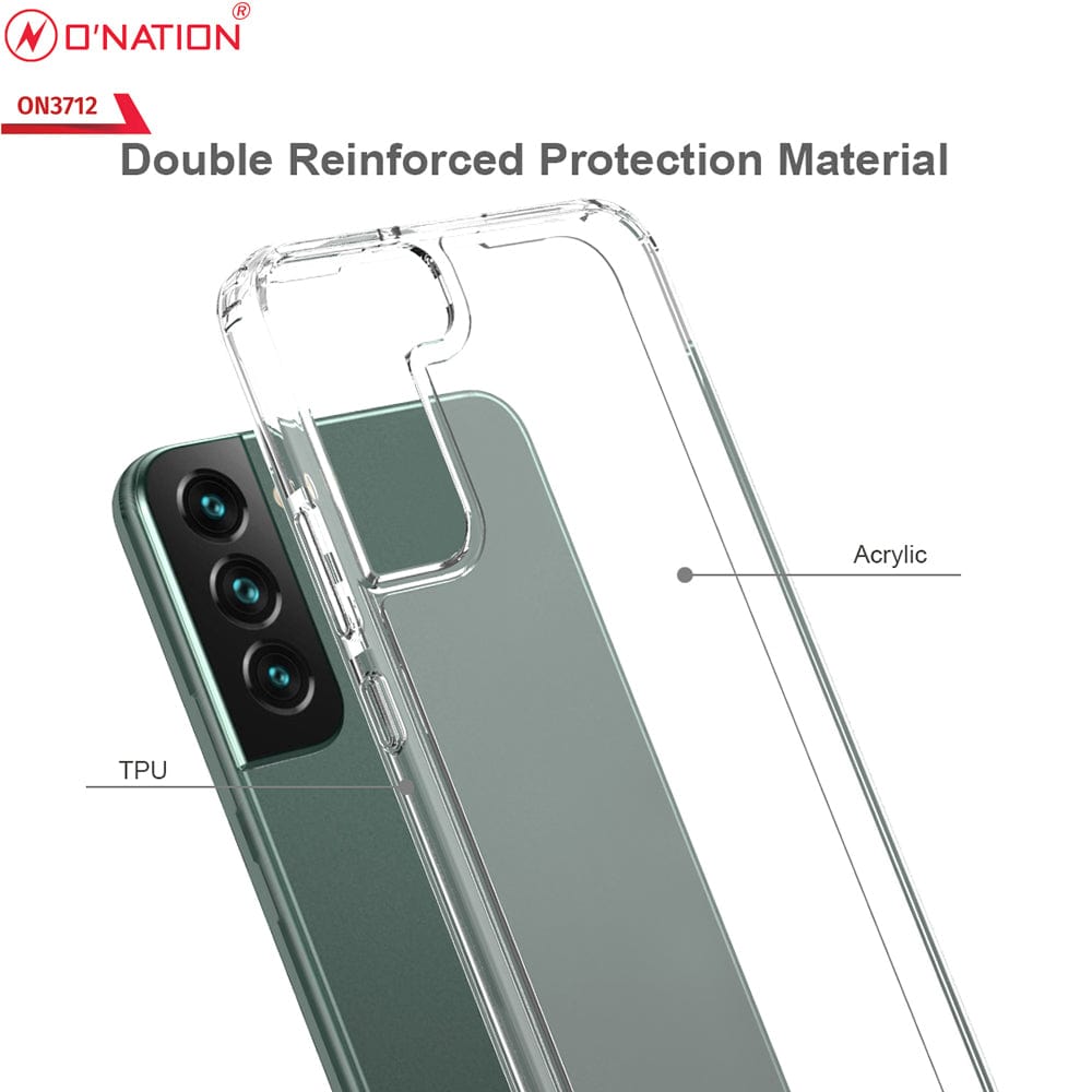 Samsung Galaxy S22 Plus 5G Cover - ONation Crystal Series - Premium Quality Clear Case No Yellowing Back With Smart Shockproof Cushions