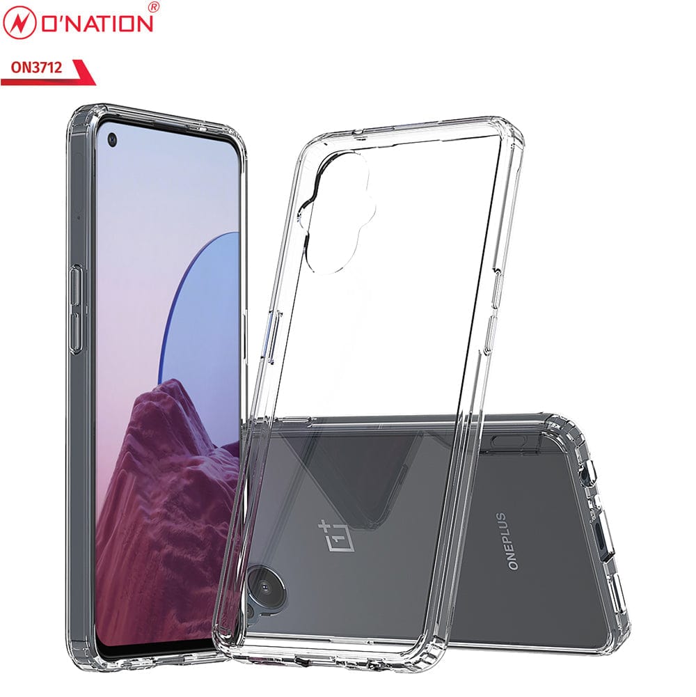 Oppo F21 Pro 5G Cover - ONation Crystal Series - Premium Quality Clear Case No Yellowing Back With Smart Shockproof Cushions