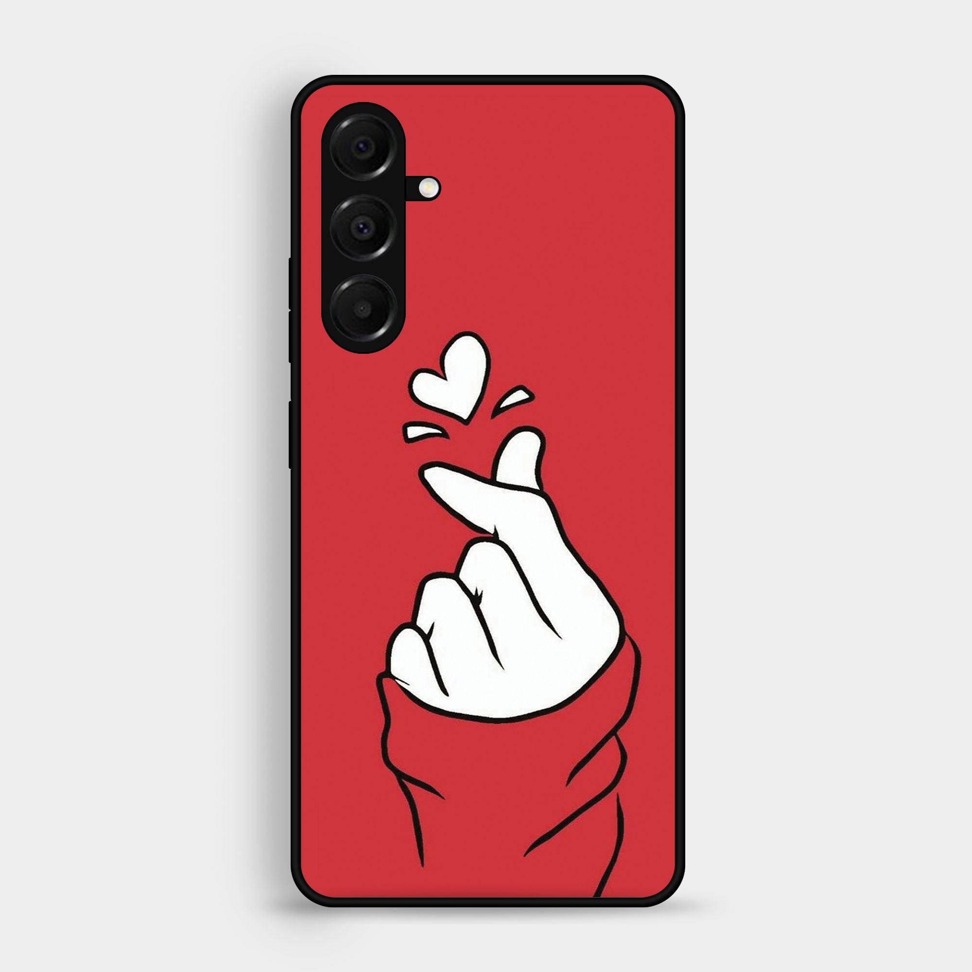 Samsung Samsung Galaxy A05s Finger Heart BTS Premium Metal Printed soft Bumper shock Proof Case