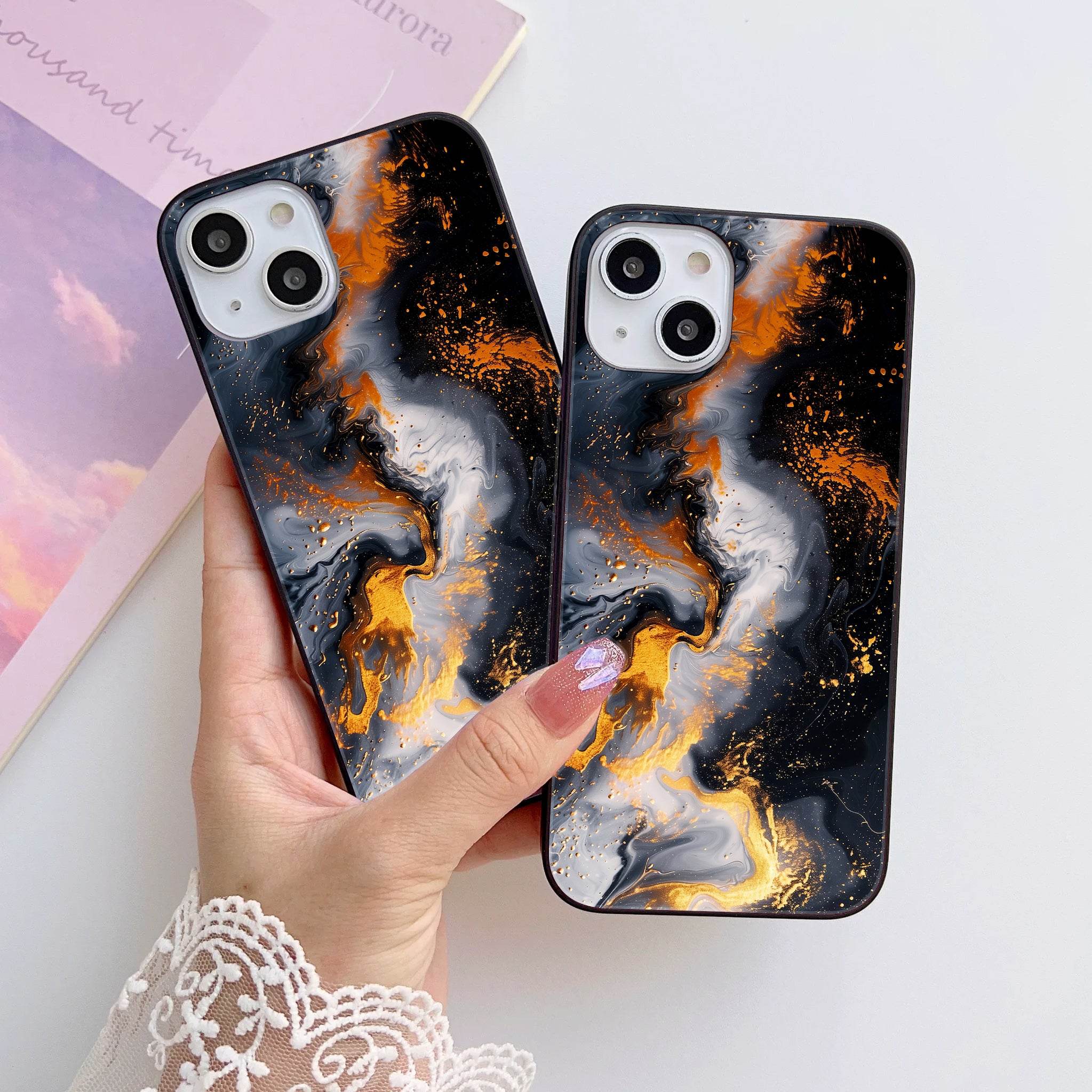 Design 096 HQ Ultra Shine Premium Metal Phone Case All Models