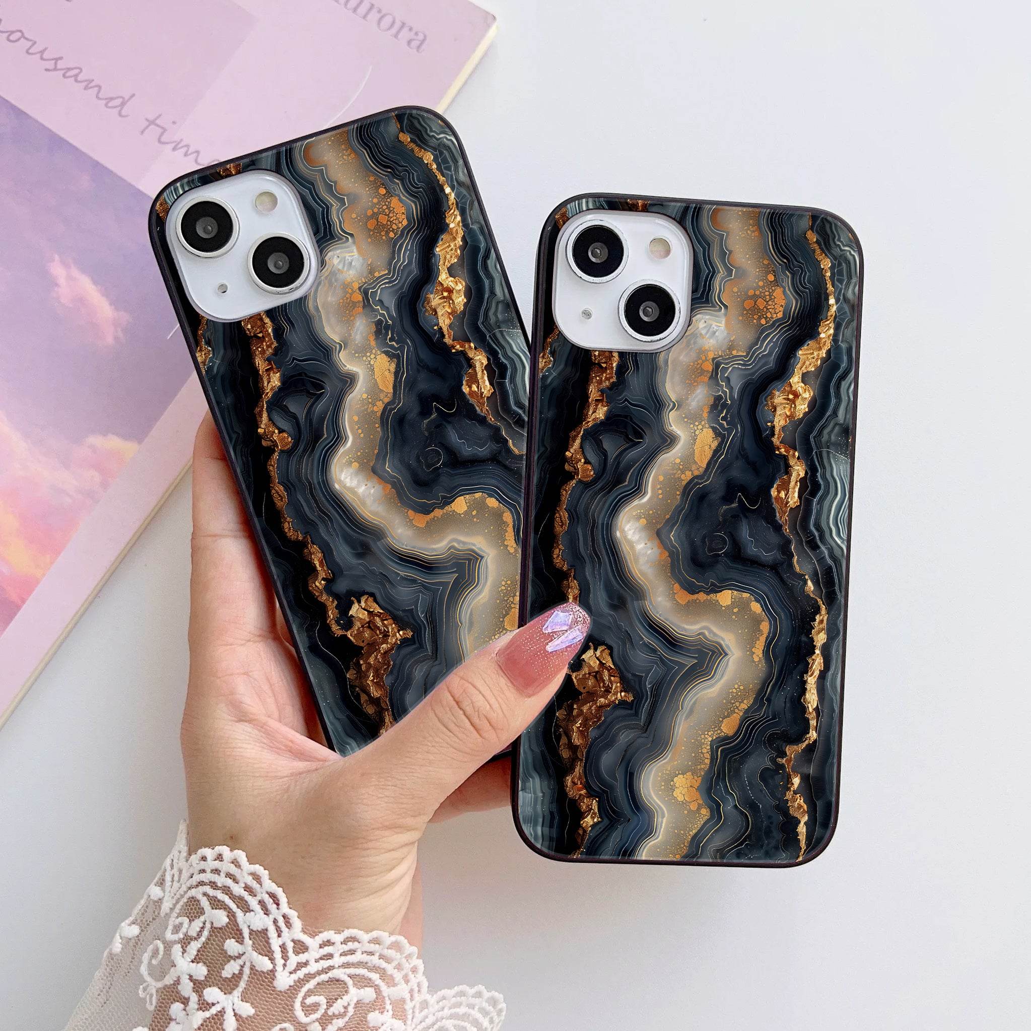 Design 098 HQ Ultra Shine Premium Metal Phone Case All Models