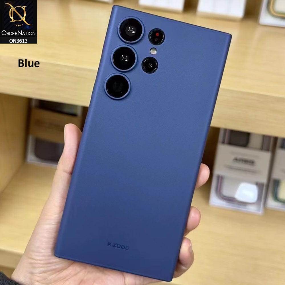 Samsung Galaxy S24 Ultra Cover - Blue - All New Stylish KZDOO Air Skin Series Ultra Slim Round Borders High Quality Case