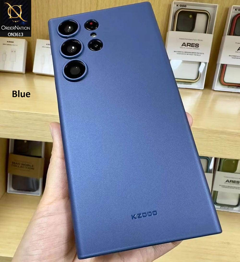 Samsung Galaxy S24 Ultra Cover - Blue - All New Stylish KZDOO Air Skin Series Ultra Slim Round Borders High Quality Case