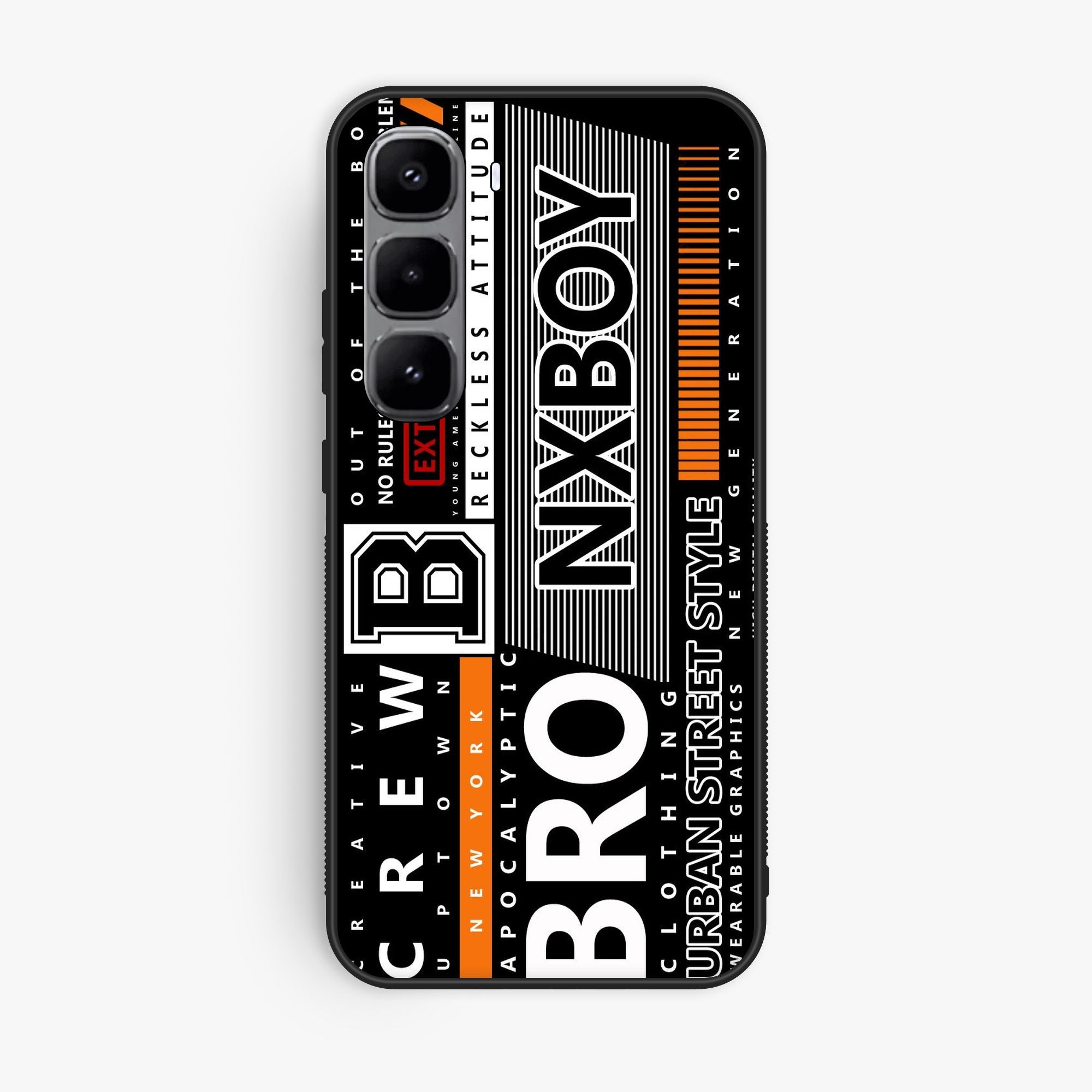 Infinix Hot 60i - A Black And White Logo - Premium Glossy Phone Case