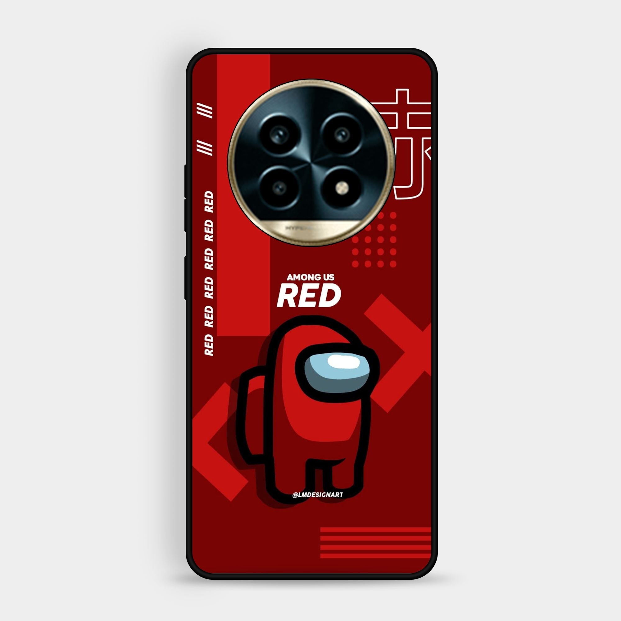 Realme 13 Pro - A Red Robot With Background - Premium Glossy Phone Case