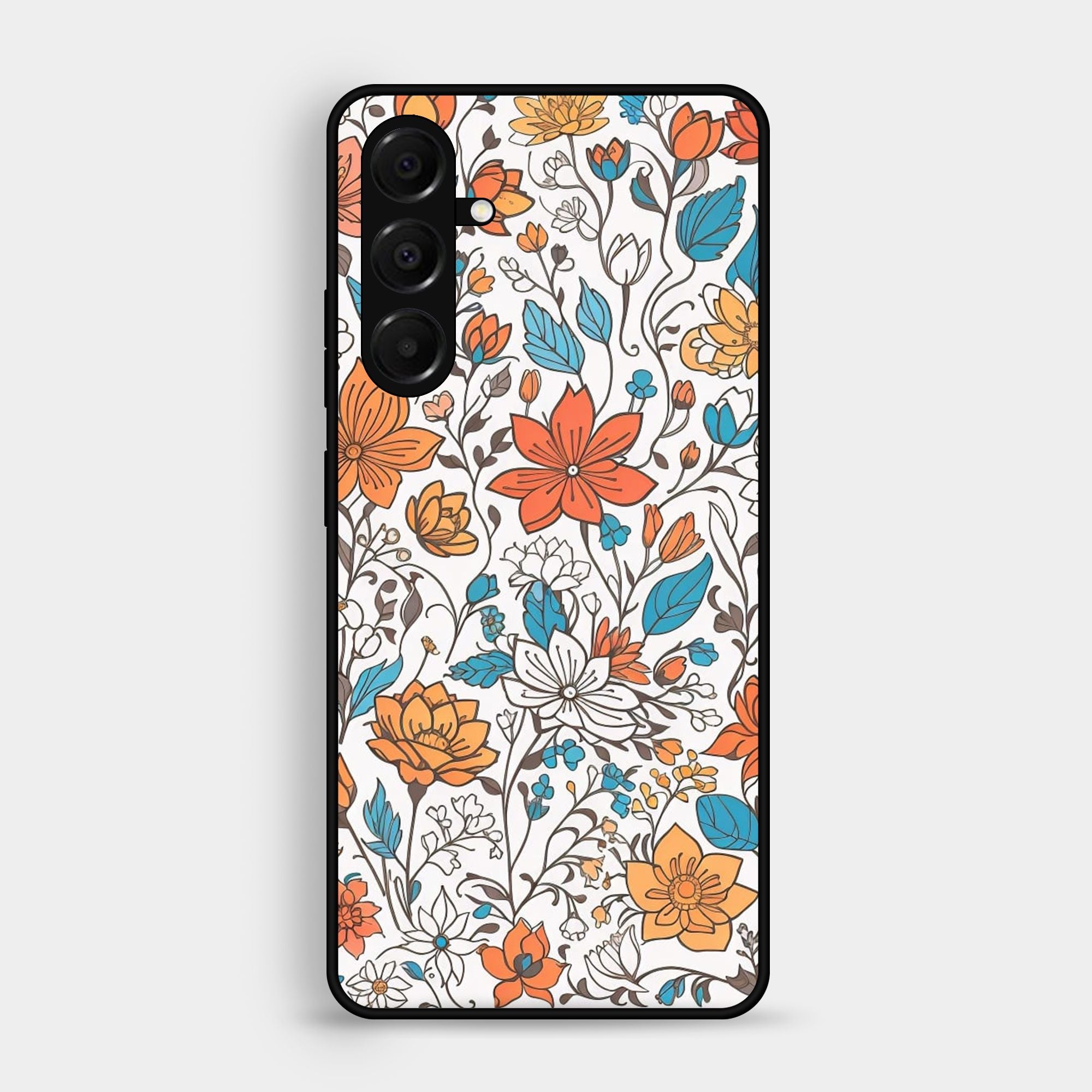 Samsung Samsung Galaxy A05s Floral Series Design 9 Premium Metal Printed soft Bumper shock Proof Case