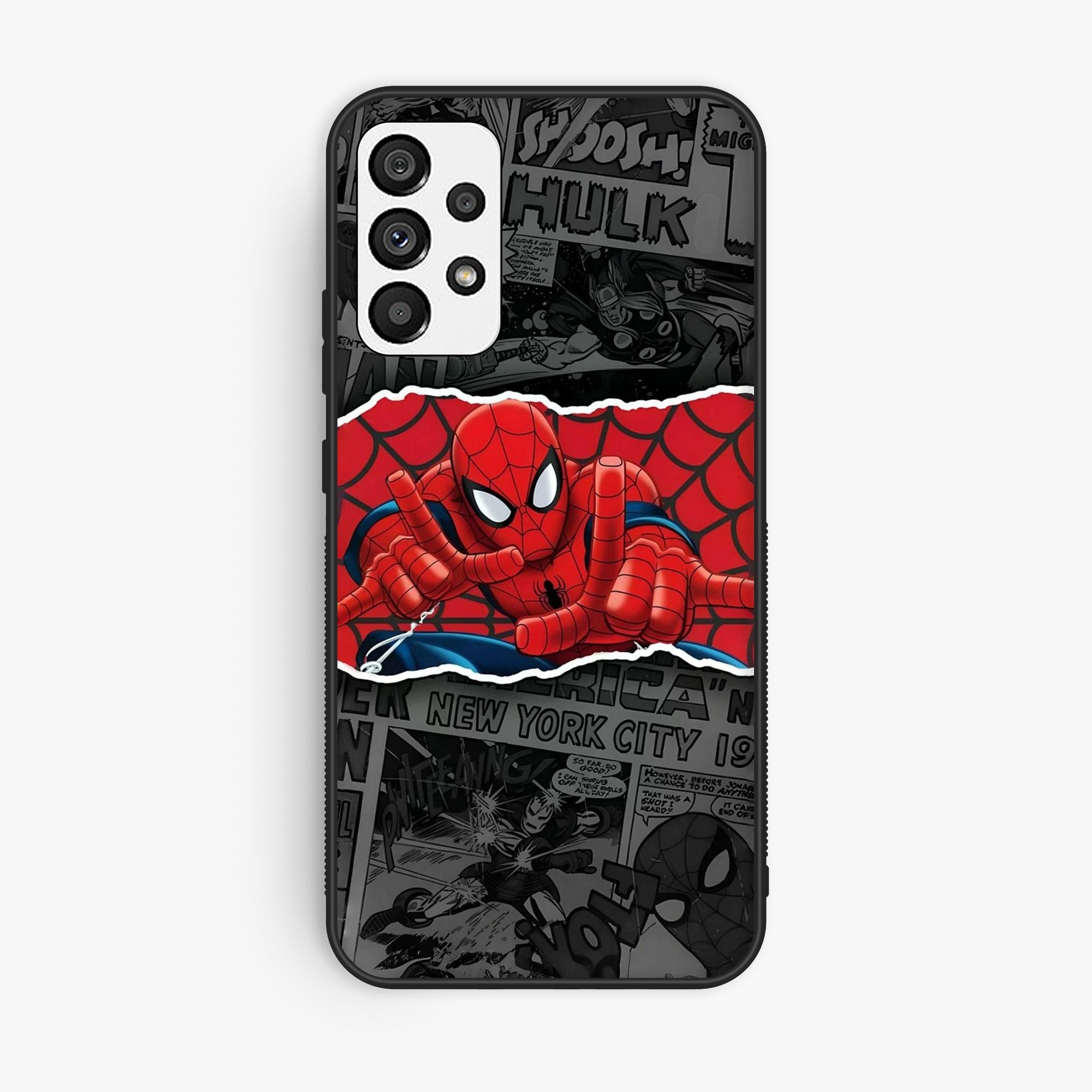 Samsun A72 Spiderman Wallpapers 2 Premium Metal Printed Soft Bumper Shock Proof Case