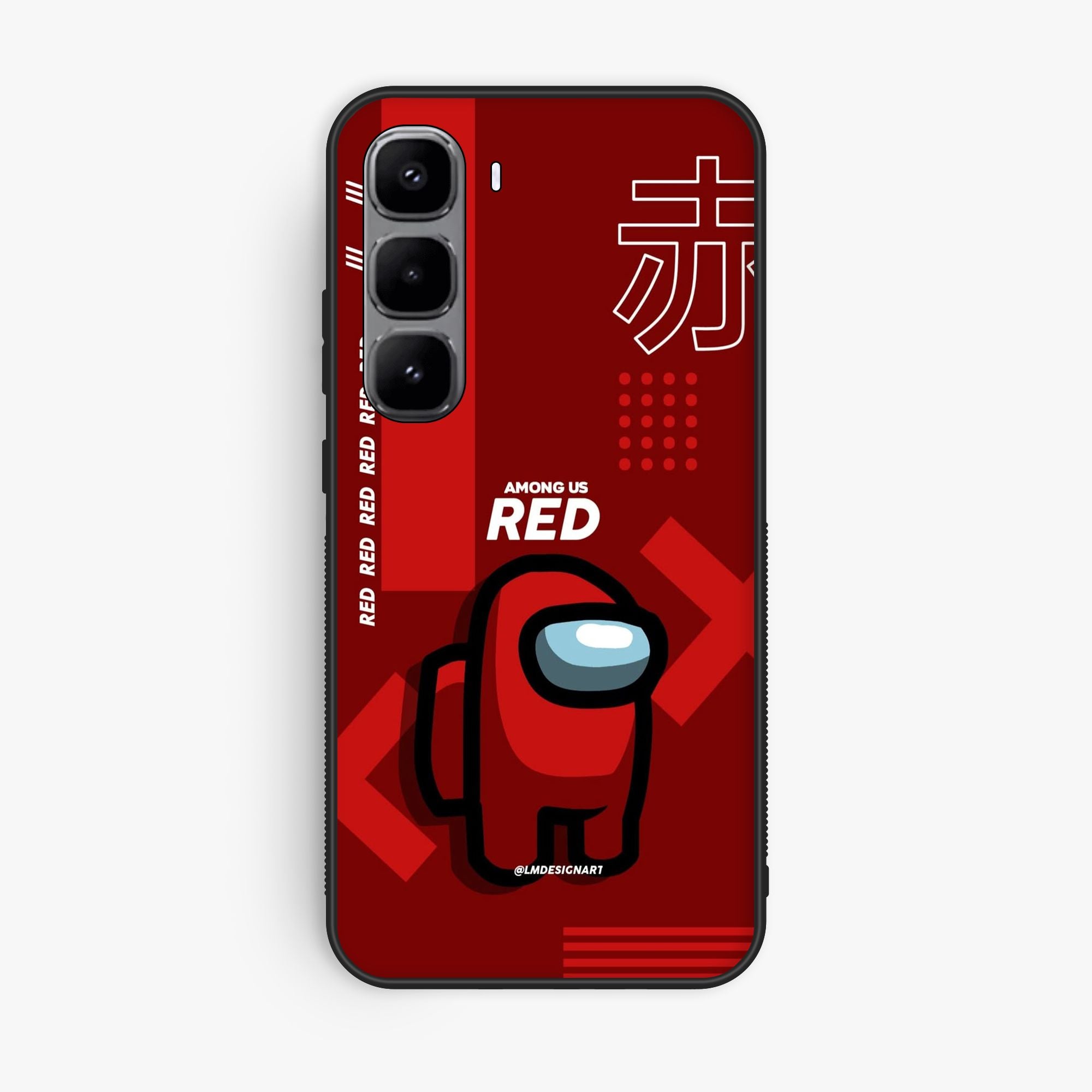 Infinix Hot 60i - A Red Robot With Background - Premium Glossy Phone Case