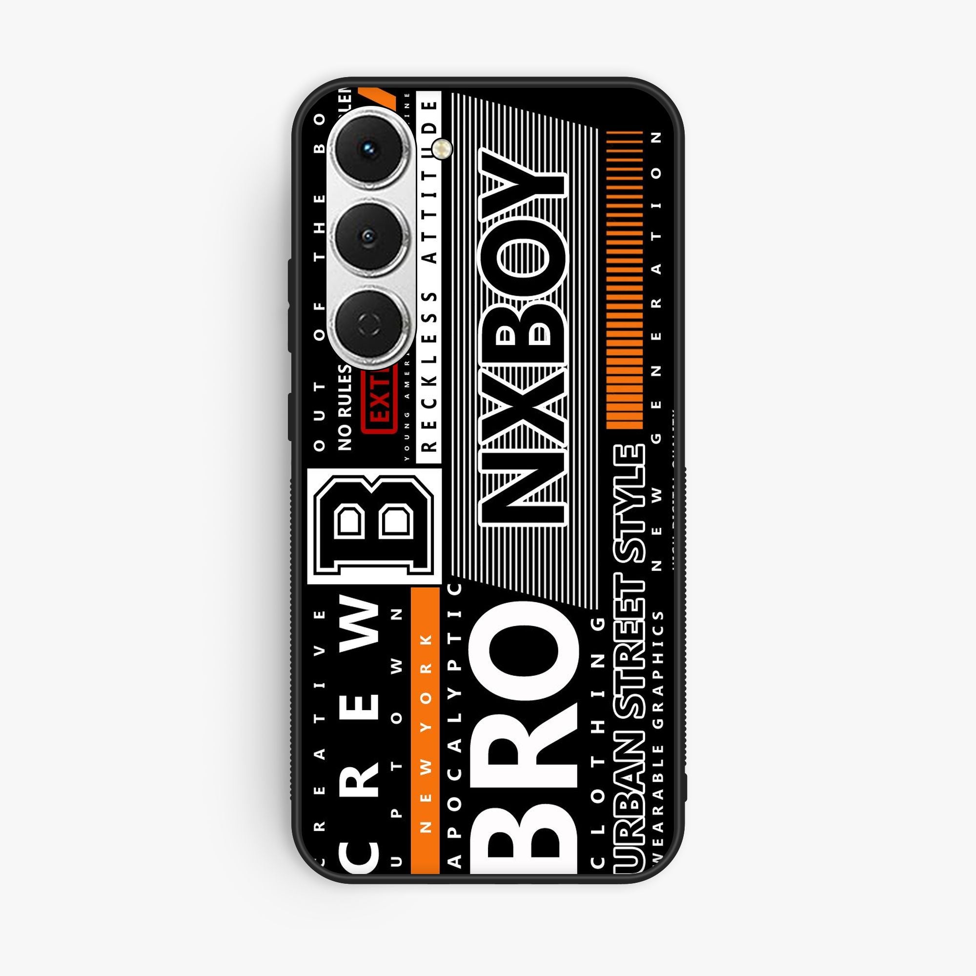 Tecno Spark 40 Pro - A Black And White Logo - Premium Glossy Phone Case