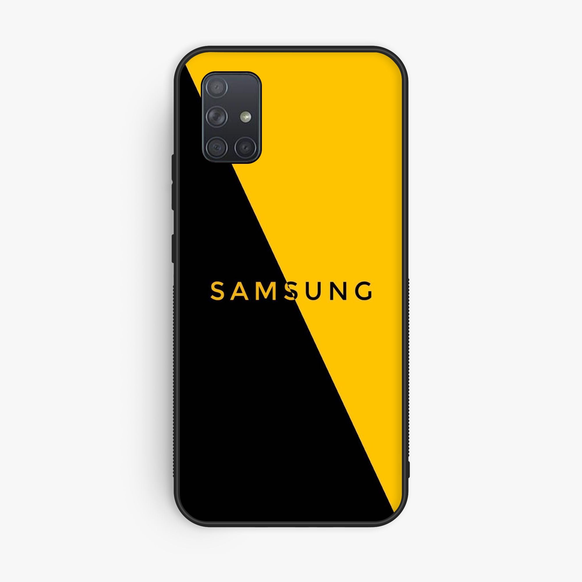 Samsung Samsung Galaxy A51 Yellow Black Samsung Premium Glossy Phone Case