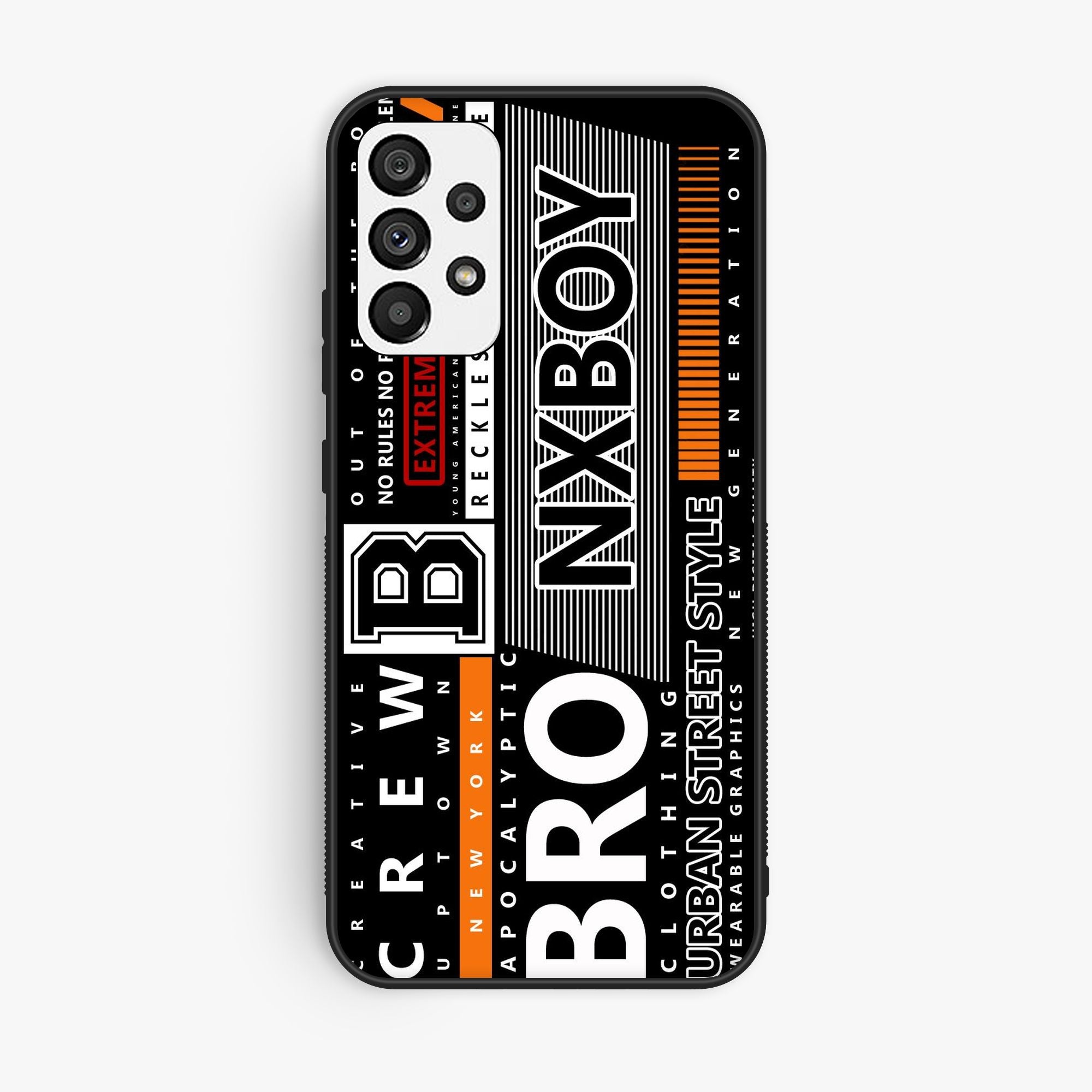 Samsun A72 A Black And White Logo - Premium Glossy Phone Case