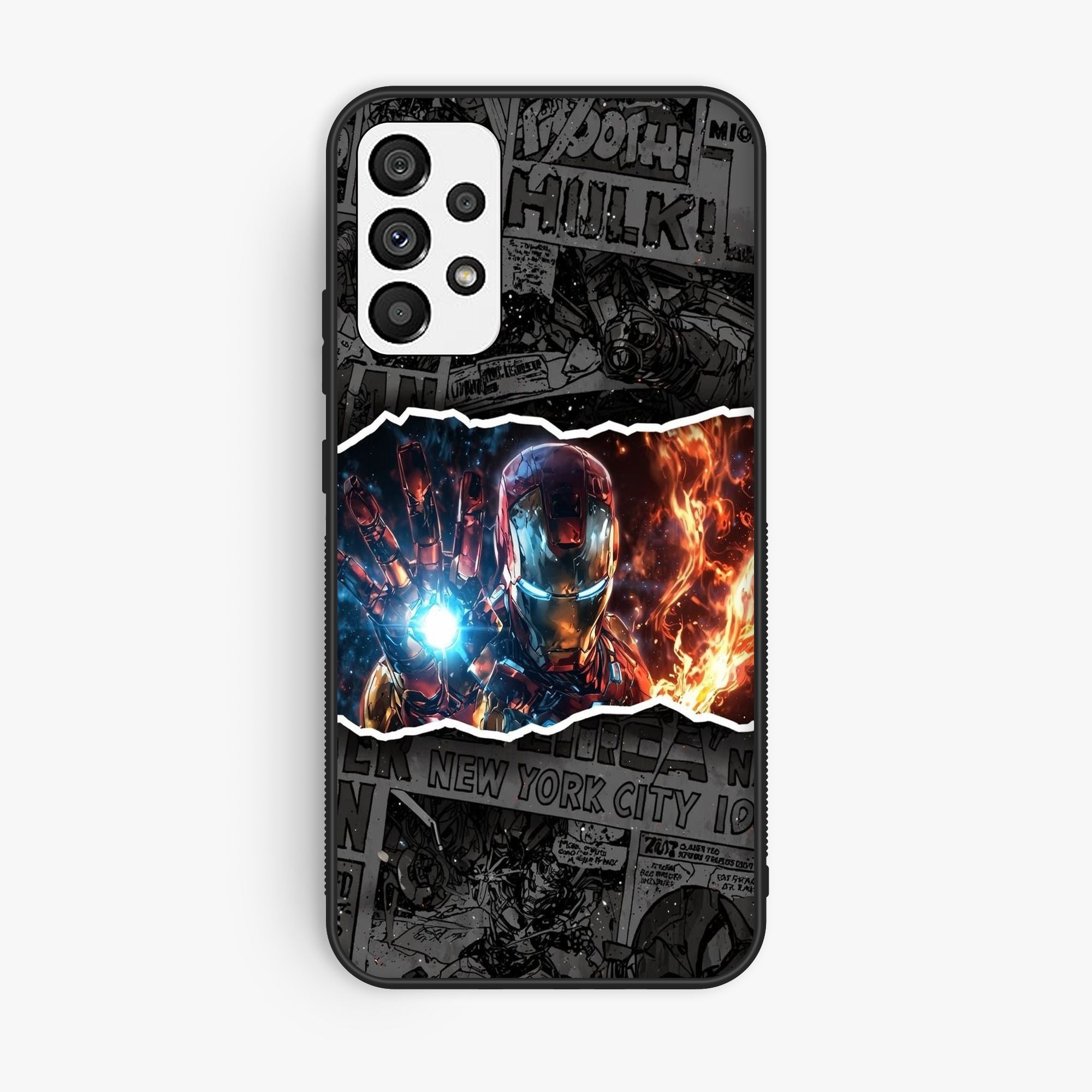 Samsun A72 Iron Man Wallpapers Premium Metal Printed Soft Bumper Shock Proof Case