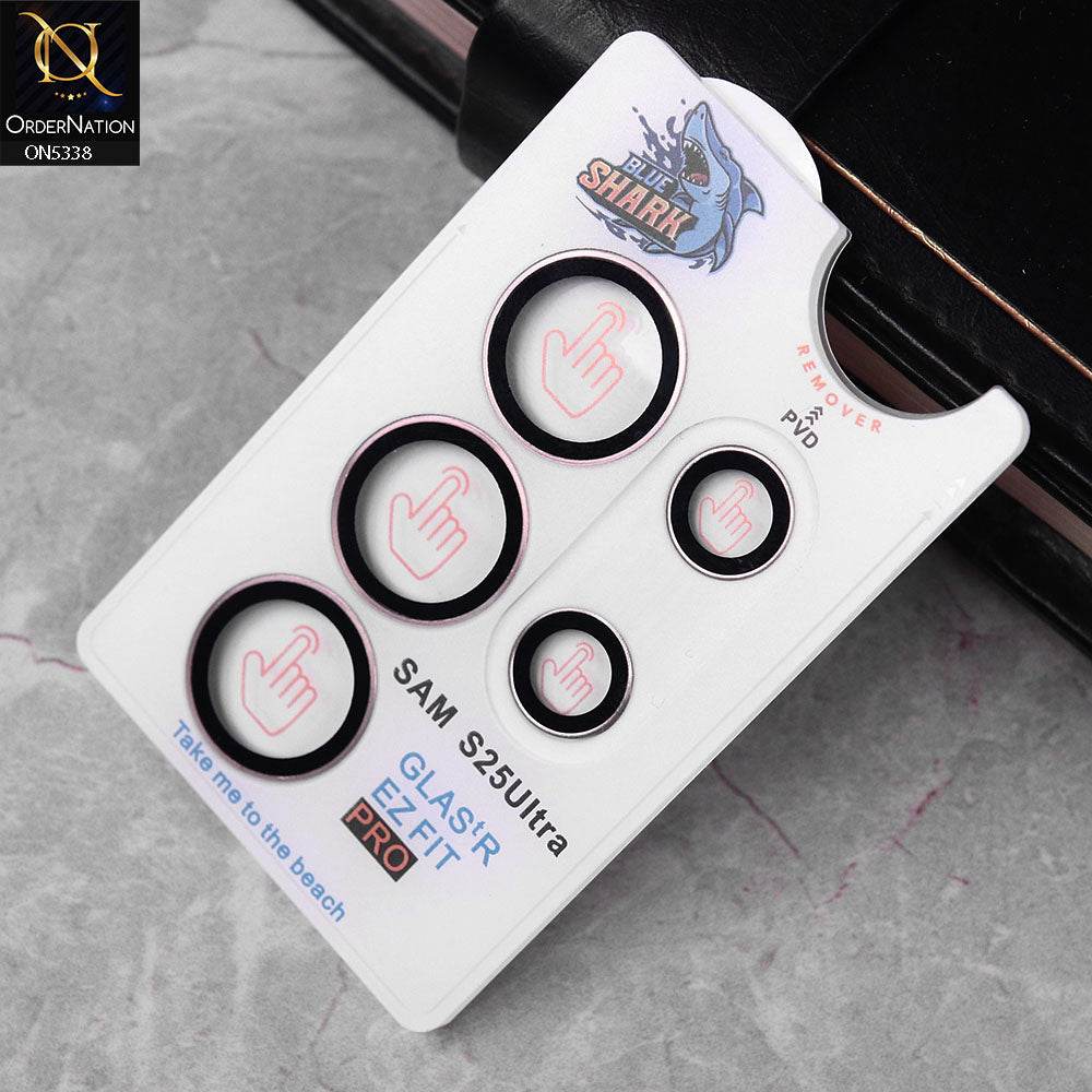 Samsung Galaxy S25 Ultra Camera Protector - Desert Titanium - Blue Shark Metal Frame Camera Protector