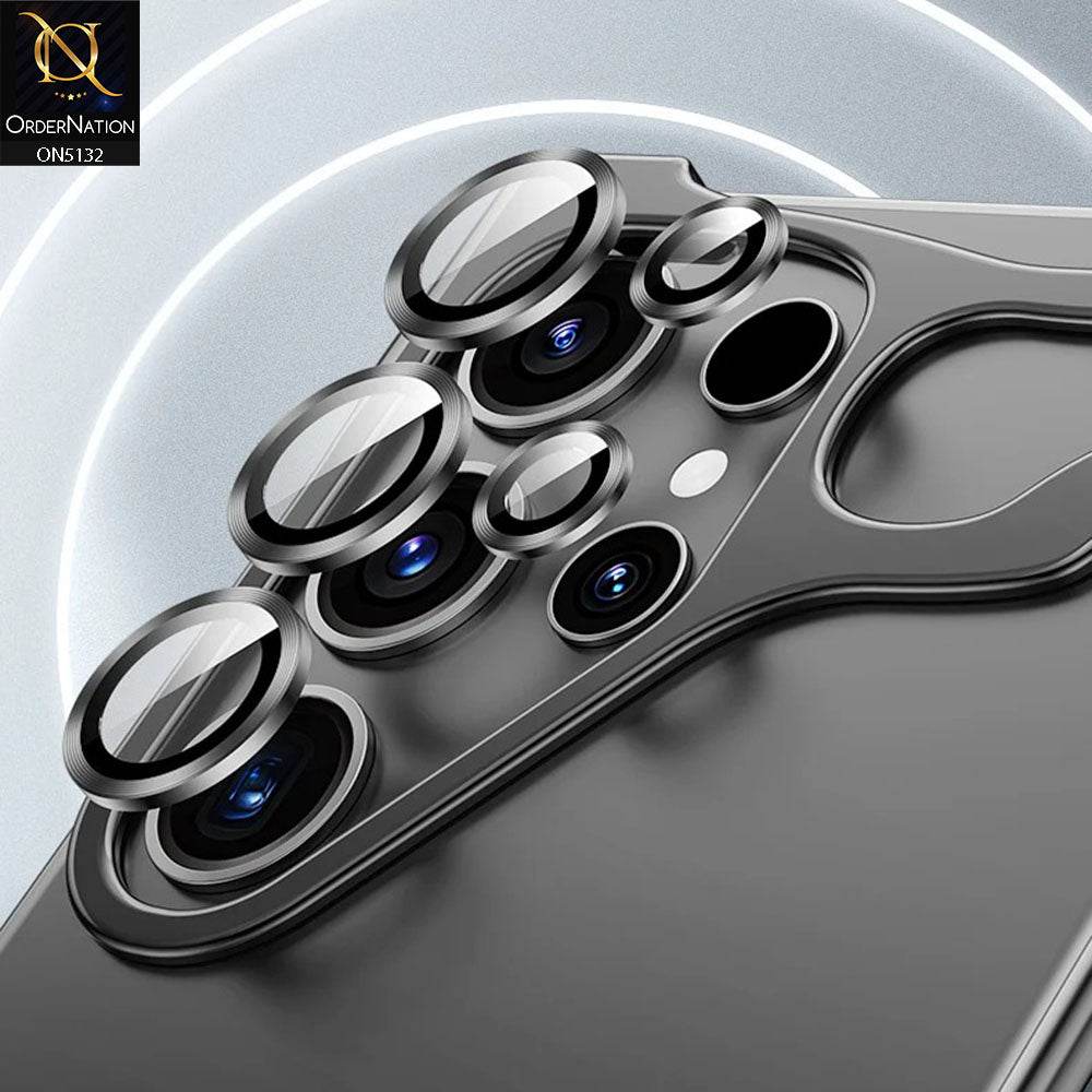 Samsung Galaxy S24 Ultra Cover - Gray - New Trendy Alloy Metal Minimalist Phone Case With Camera Protectors