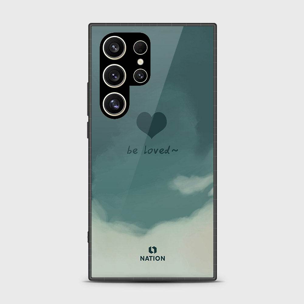 Samsung Galaxy S24 Ultra Cover- Onation Heart Series - HQ Ultra Shine Premium Infinity Glass Soft Silicon Borders Case (Fast Delivery) (H) Design3