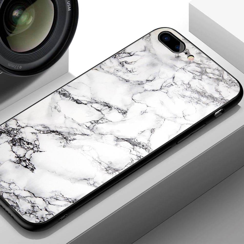 iPhone 13 Cover - White Marble Series - D19 - HQ Ultra Shine Premium Infinity Glass Soft Silicon Borders Case ( Fast Delivery )