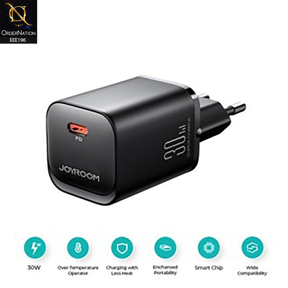JOYROOM JR-TCF07EU 30W Type-C PD Fast Charger - Black