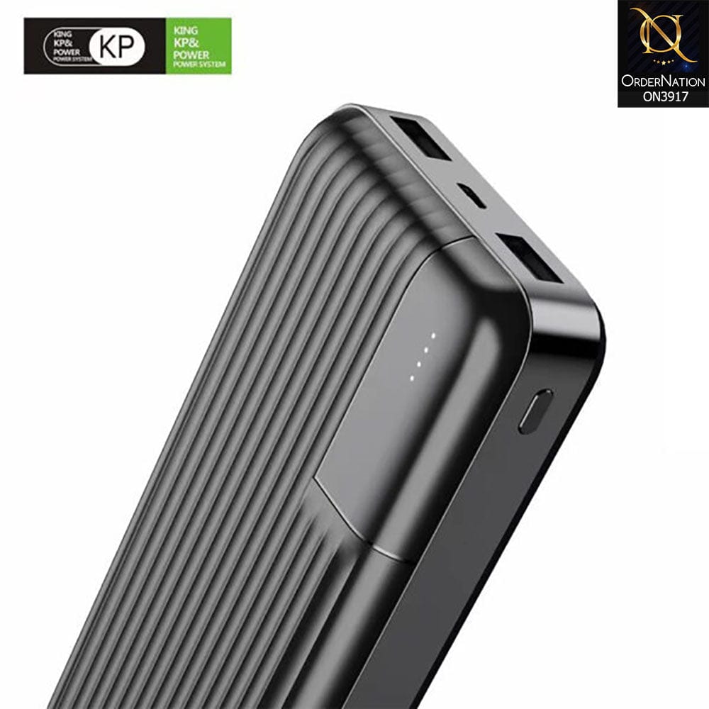 Black - King KP Power KP-14 Powerbank 10,000 mAh