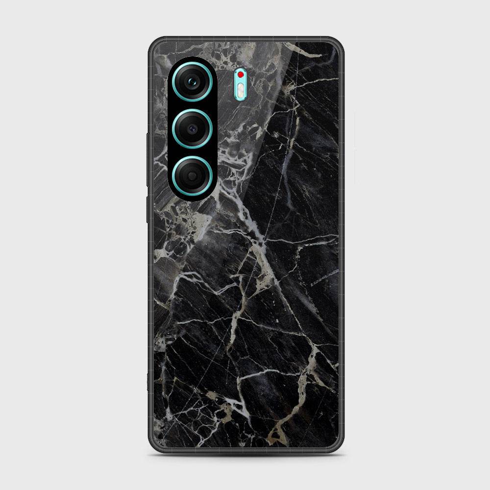 Tecno Camon 40 Pro - Black Marble Series - HQ Premium Shine Durable Shatterproof Case Design1