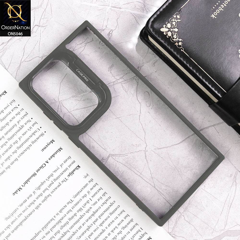 Samsung Galaxy S24 Ultra Cover - Titanium - Trendy Case Pro Classic Camera Stand Soft Case