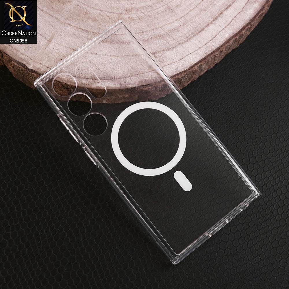 Samsung Galaxy S24 Ultra Cover - Transparent - Liquid Crystal Series - PC + TPU Magsafe Case