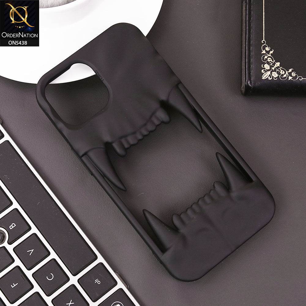 iPhone 13 Cover - Black - Unique 3D Animal Fang Soft Case