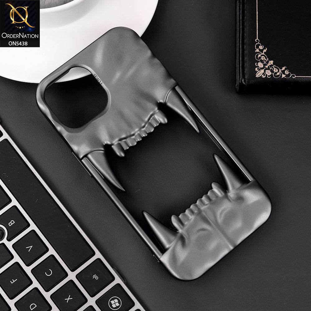 iPhone 13 Cover - Gray - Unique 3D Animal Fang Soft Case