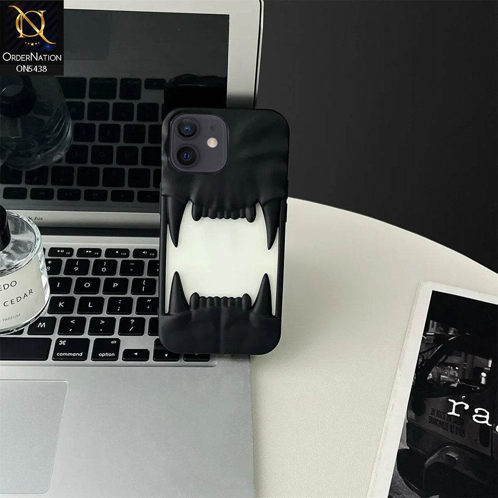 iPhone 13 Cover - Black - Unique 3D Animal Fang Soft Case