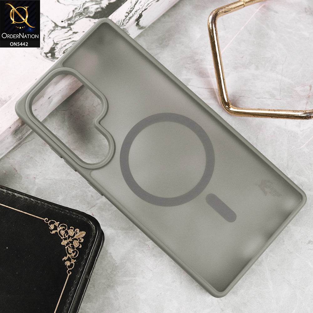 Samsung Galaxy S25 Ultra Cover - Gray - Blue Shark Premium Magsafe Soft case