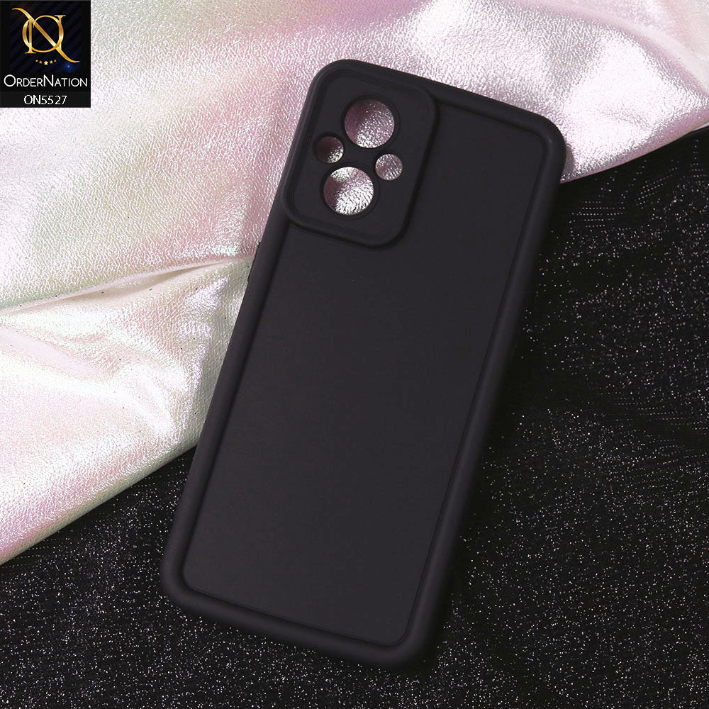 Oppo F21 Pro 5G Cover - Black - Soft Silicone Case With Round Bumper Matte TPU Shockproof Cover