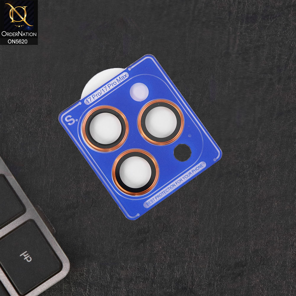 iPhone 17 Pro Max Camera Protector - Ornage -LITO New High Quality S Plus Camera Lense Protector
