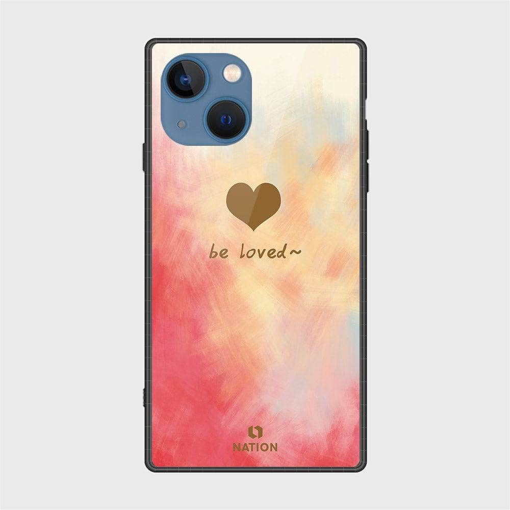 iPhone 13 Cover- Onation Heart Series - HQ Ultra Shine Premium Infinity Glass Soft Silicon Borders Case Design1