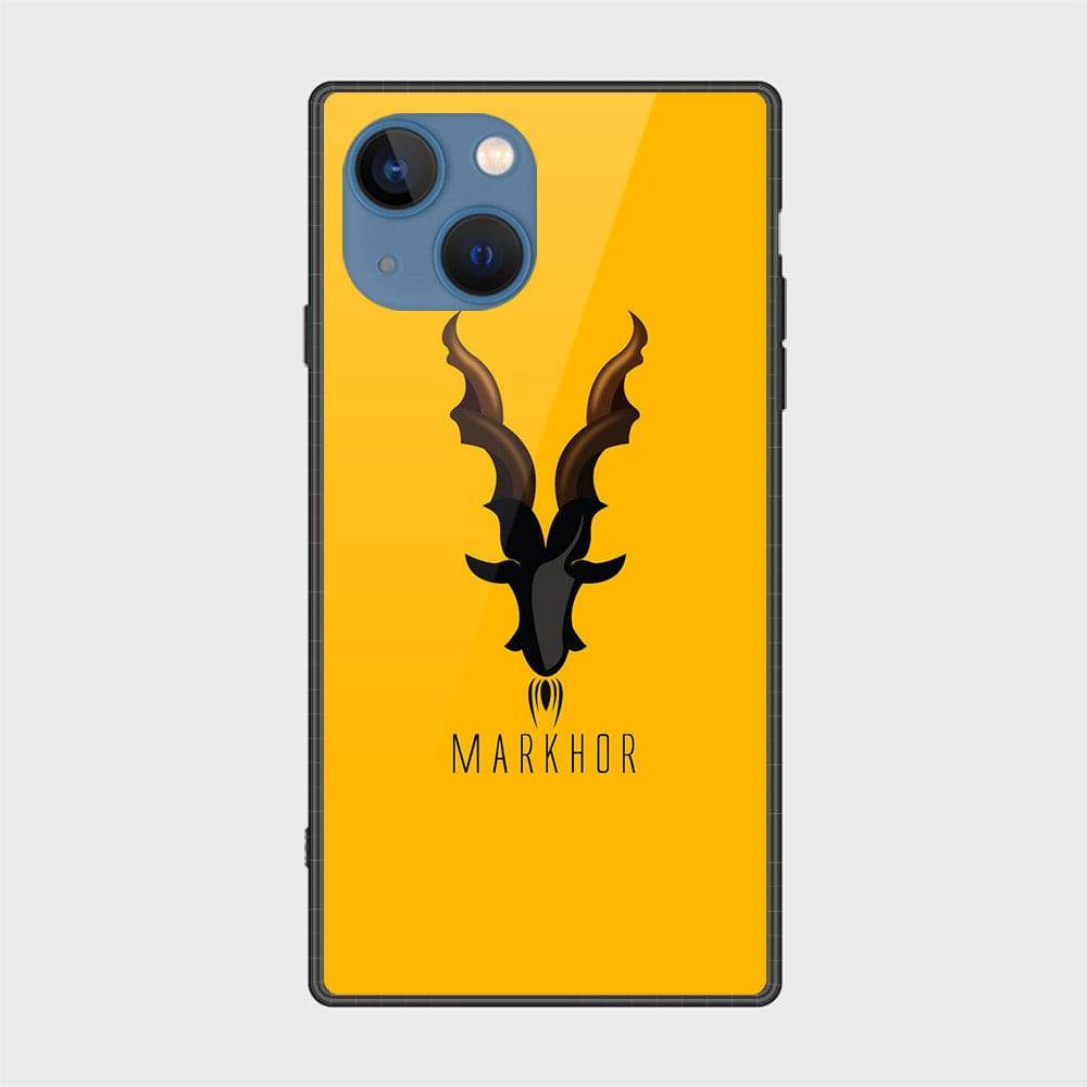 iPhone 13 Cover - Markhor Series - HQ Ultra Shine Premium Infinity Glass Soft Silicon Borders Case Design1